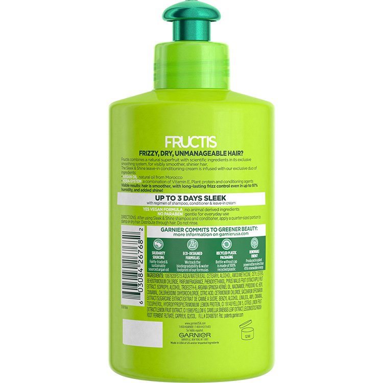 Back view of Sleek & Shine Intensely Smooth Leave-In Conditioning Cream.